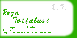 roza totfalusi business card
