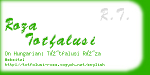 roza totfalusi business card